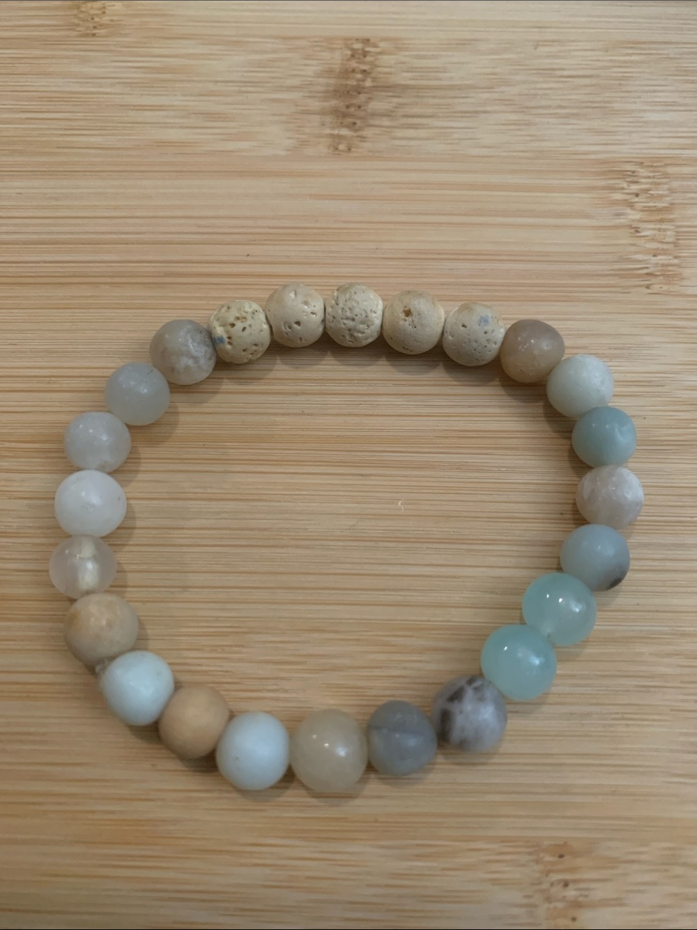 New Natural Stone and Lava Beaded Stretch Bracelet  unisex